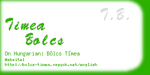 timea bolcs business card