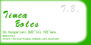 timea bolcs business card